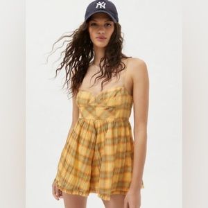 UO Lorelei Crinkle Playsuit